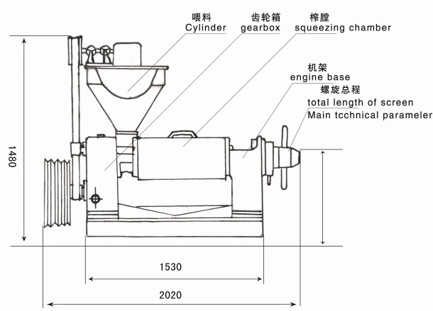 6yl-160型榨油機(jī)圖解